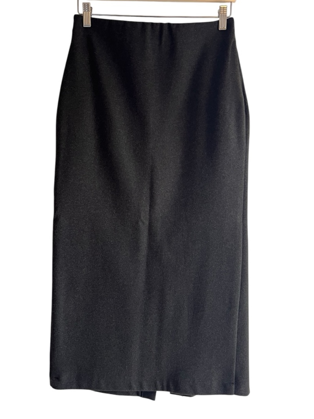 Uniqlo wooly cotton pencil midi skirt in green grey size M like new condition